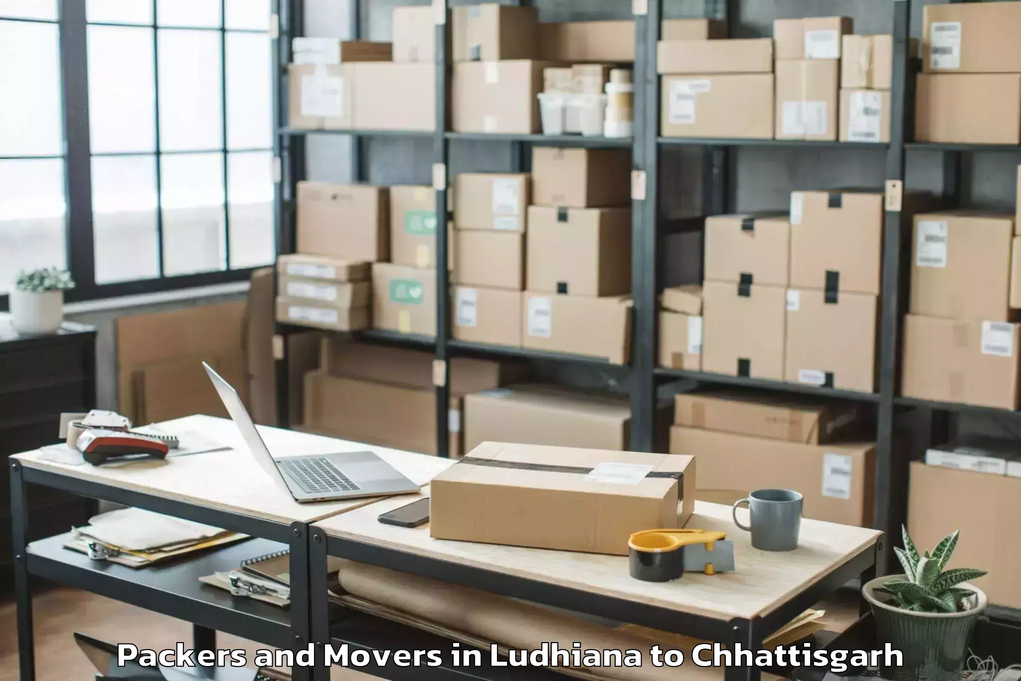 Book Ludhiana to Bhanupratappur Packers And Movers